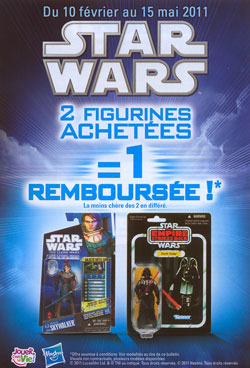 Promo jouets Hasbro Star Wars jusqu'au 15 mai 2011