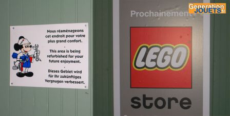 LEGO Store de Disneyland Paris encore en travaux le mois dernier après deux reports d'ouverture